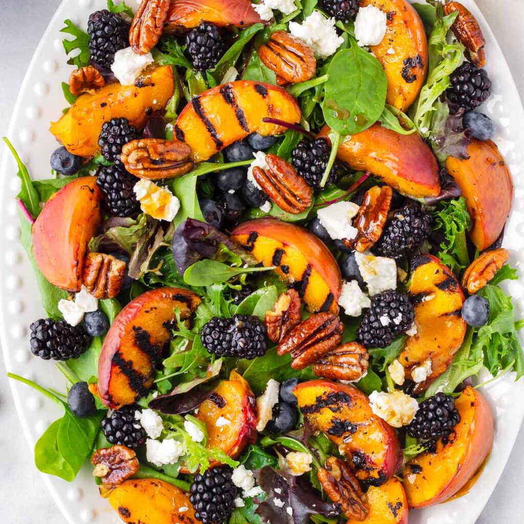 grilled-peach-salad-featured grilled peach salad featured